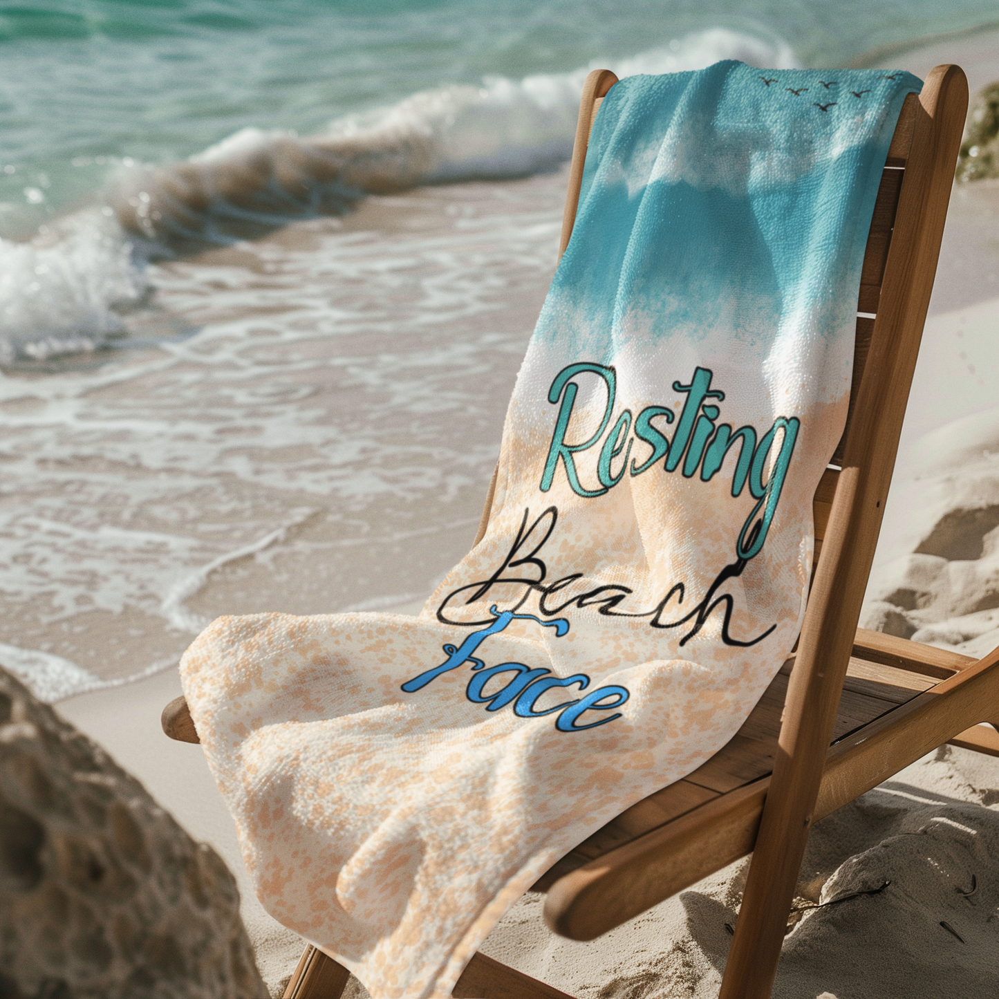 Resting Beach Face Beach Towel - Fun Beach Towel- Gift for Wife- Gift for Friend- BFF Gift- Beach Lover-Beach Lover gift-Beach Towels-Gift for Girlfriend