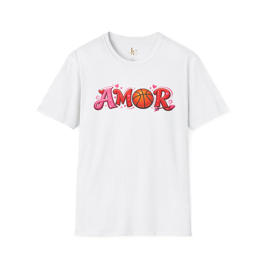AMOR Basketball Valentine Shirt, Basketball Mom Coach Teacher T-Shirt, Sports Love Graphic Tee, PE Teacher Shirt