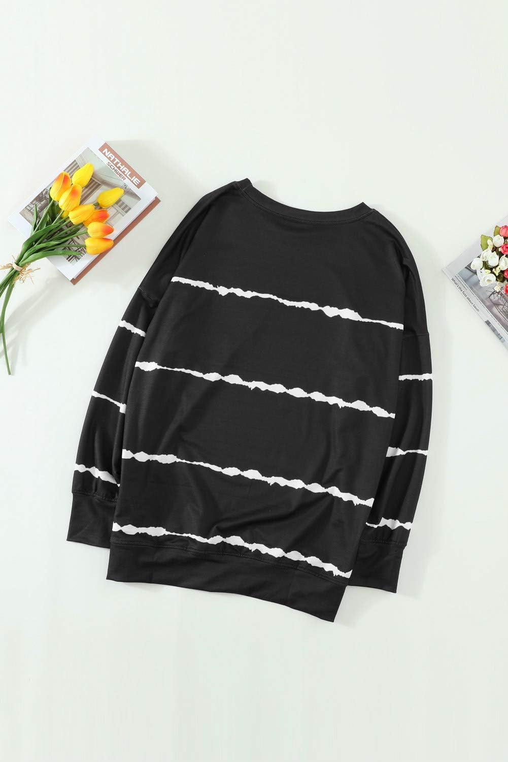 Women'S plus Size Fall Tops Long Sleeve Shirts Soft Oversized Black Lightweight Color Block Sweatshirt-2020 Casual Crewneck Loose Ladies Cute Juniors Sweatshirts Pullover Tee XXL