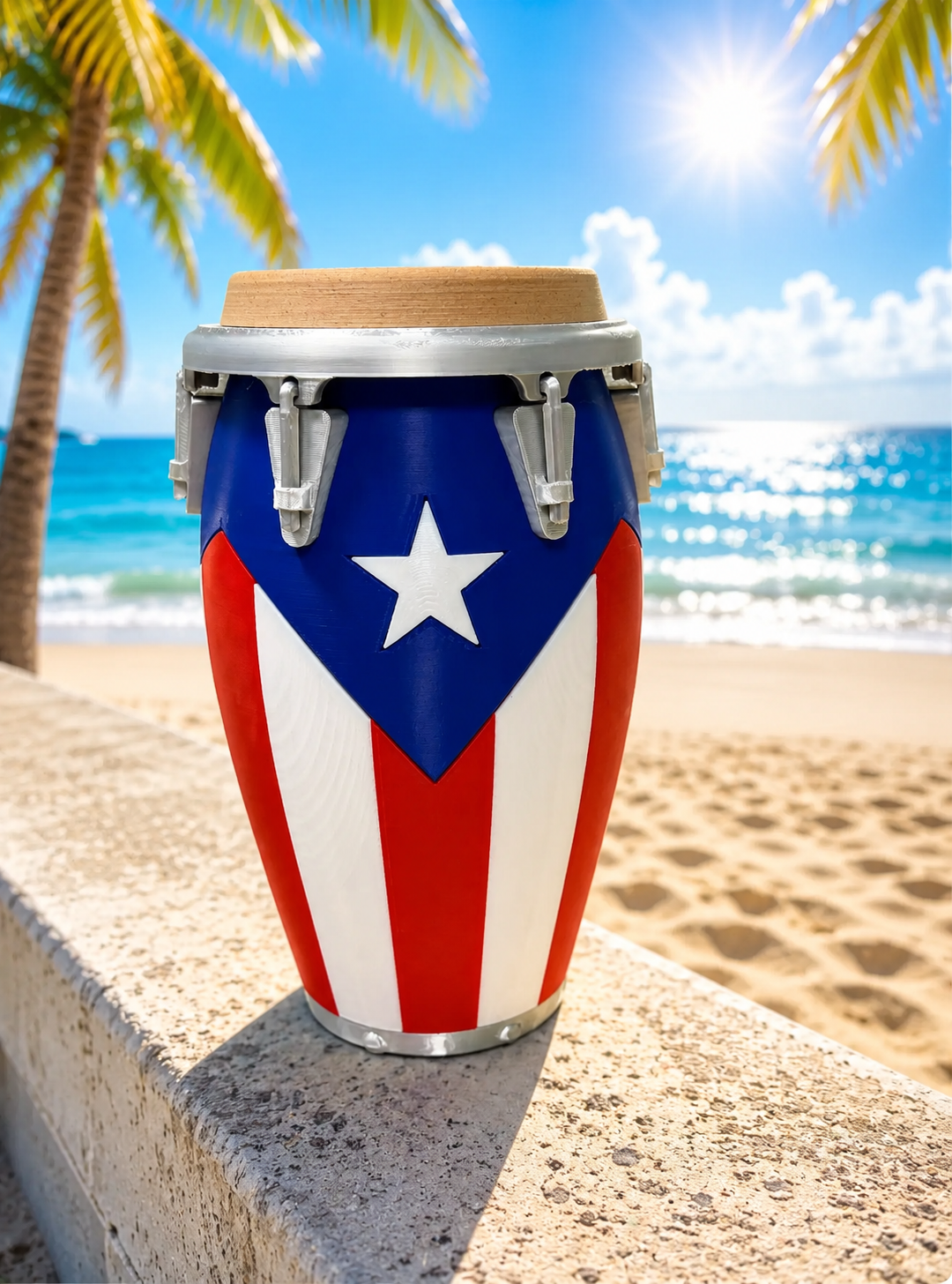 3D Puerto Rico Conga Can Holder 12 oz.