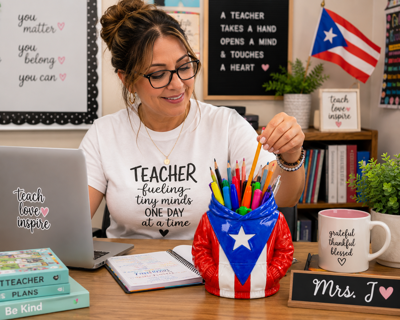 3D Puerto Rico Hoodie Pencil Holder & Can Holder | Teacher Desk Organizer | Pen Cup | Soda Can Sleeve | Classroom Office Decor | Puerto Rican Gift